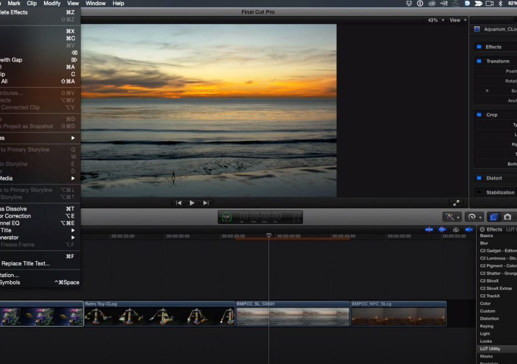 One step LUTs in Final Cut Pro X 1