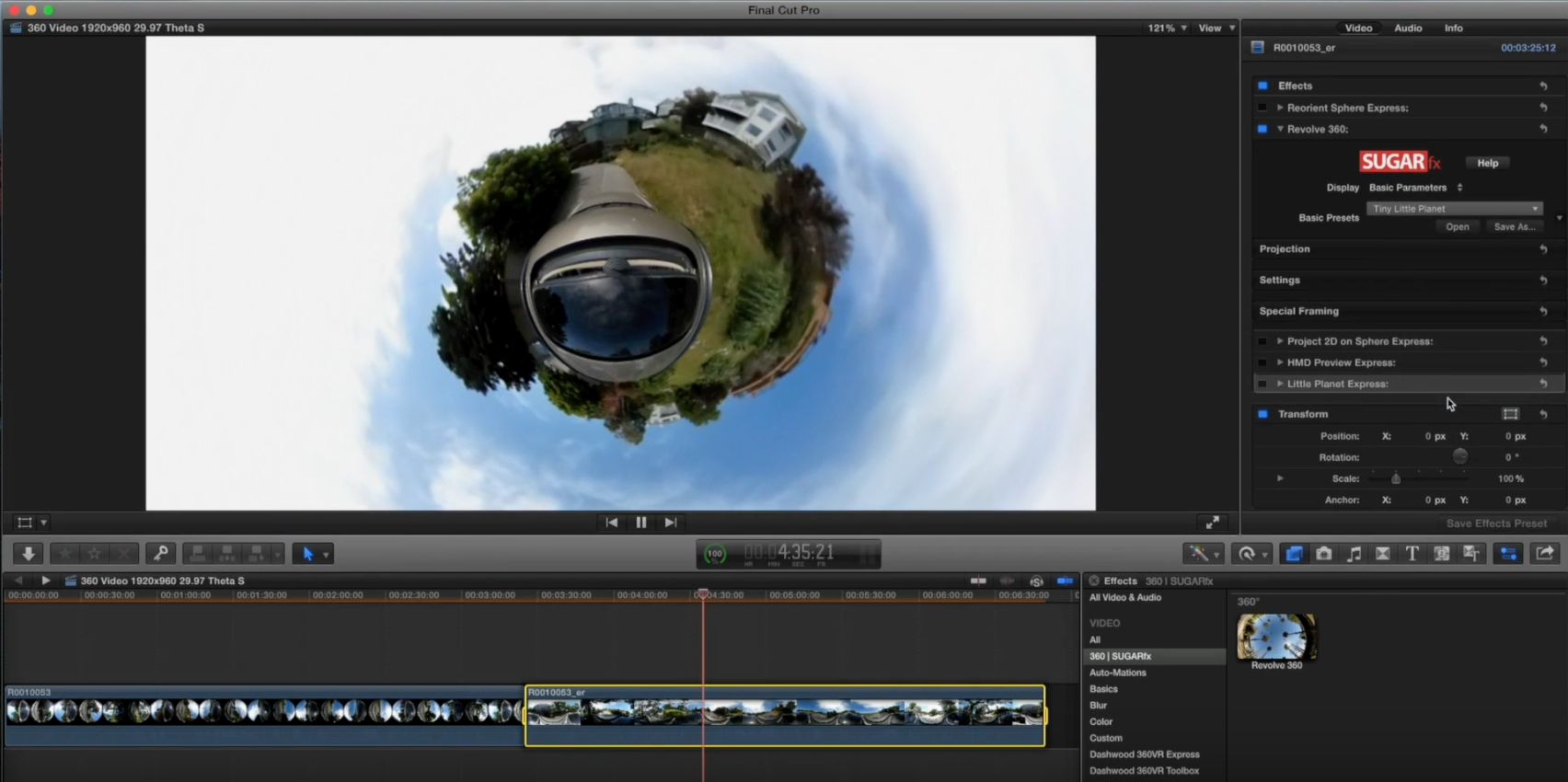 360VR in Final Cut Pro X Part 2 9