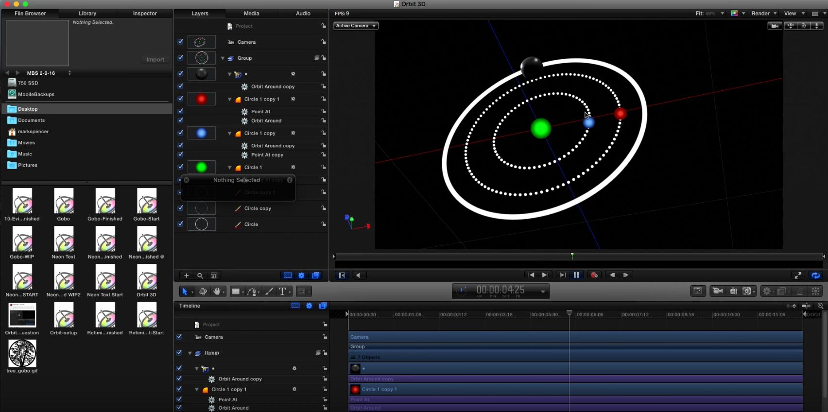 Orbiting objects in Motion 6