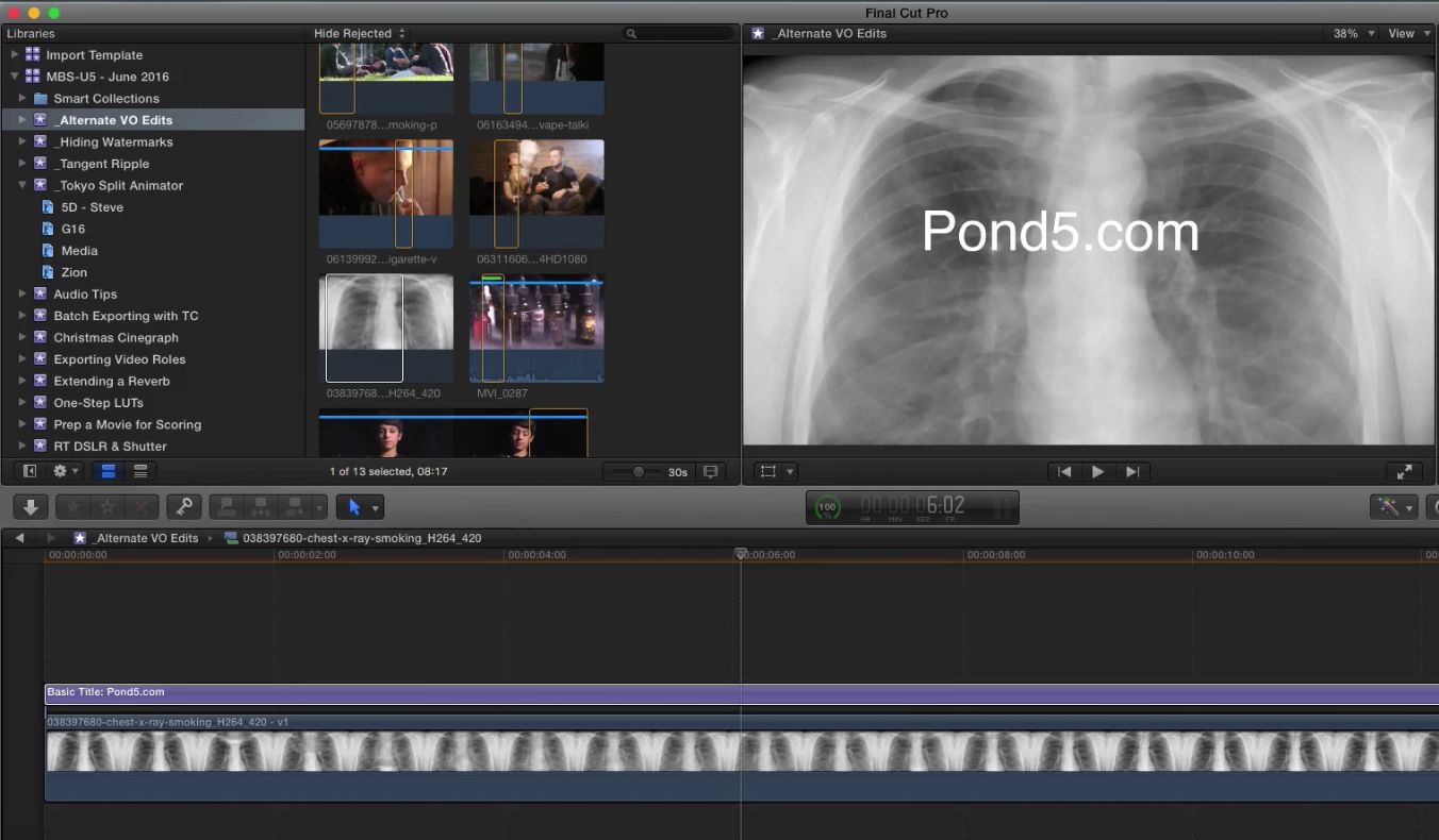 Adding hidden watermarks in Final Cut Pro X 3