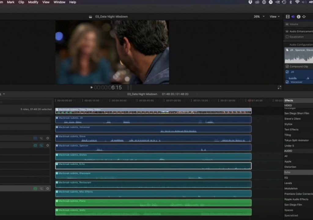 Advanced mixing with Roles in Final Cut Pro 10.3 1