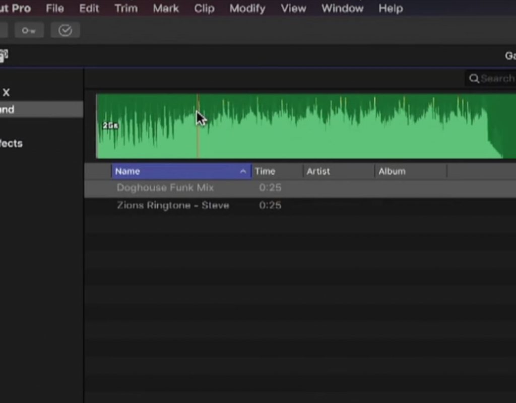 Publishing Music to Final Cut Pro X 1