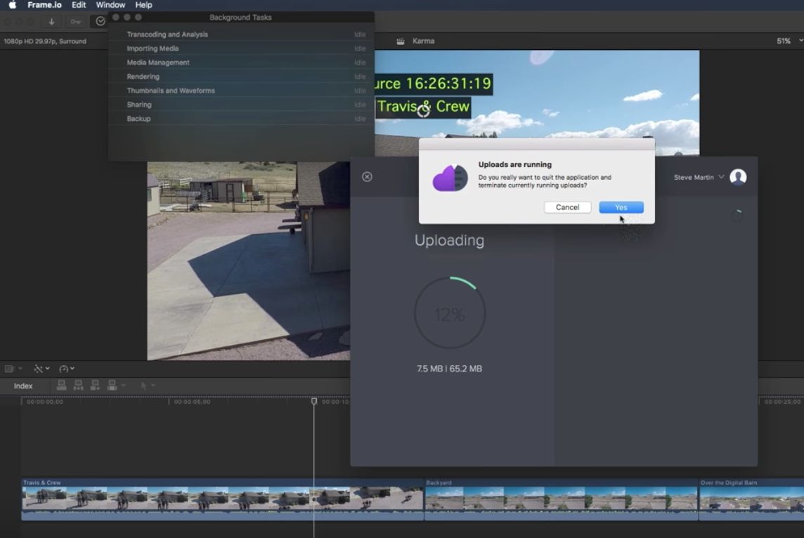 Exporting Clips Using Frame.io 1