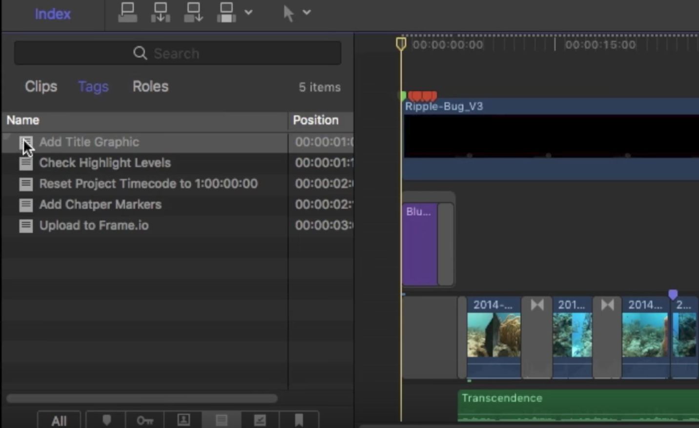 Making To-Do Lists in Final Cut Pro X 1