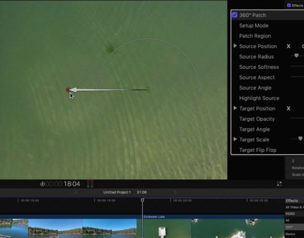 Removing a Drone Shadow in Final Cut Pro X 1