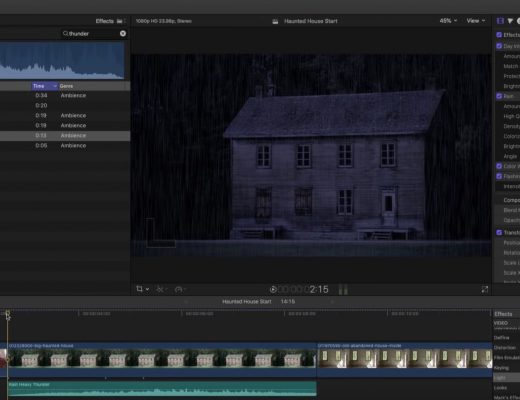 Creating a Dark and Stormy Night in Final Cut Pro X 13