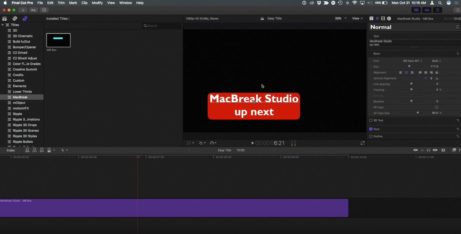 Using the Align To behavior in Motion 5.3 2
