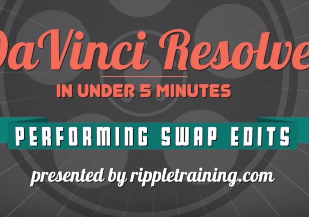 Performing swap edits in DaVinci Resolve 12 1