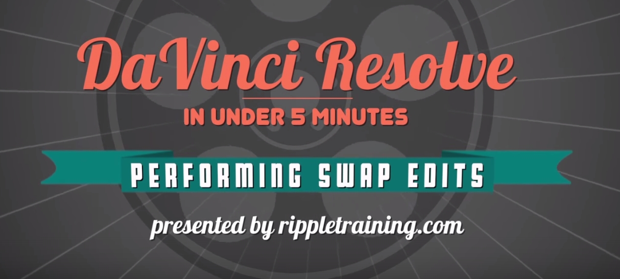 Performing swap edits in DaVinci Resolve 12 15