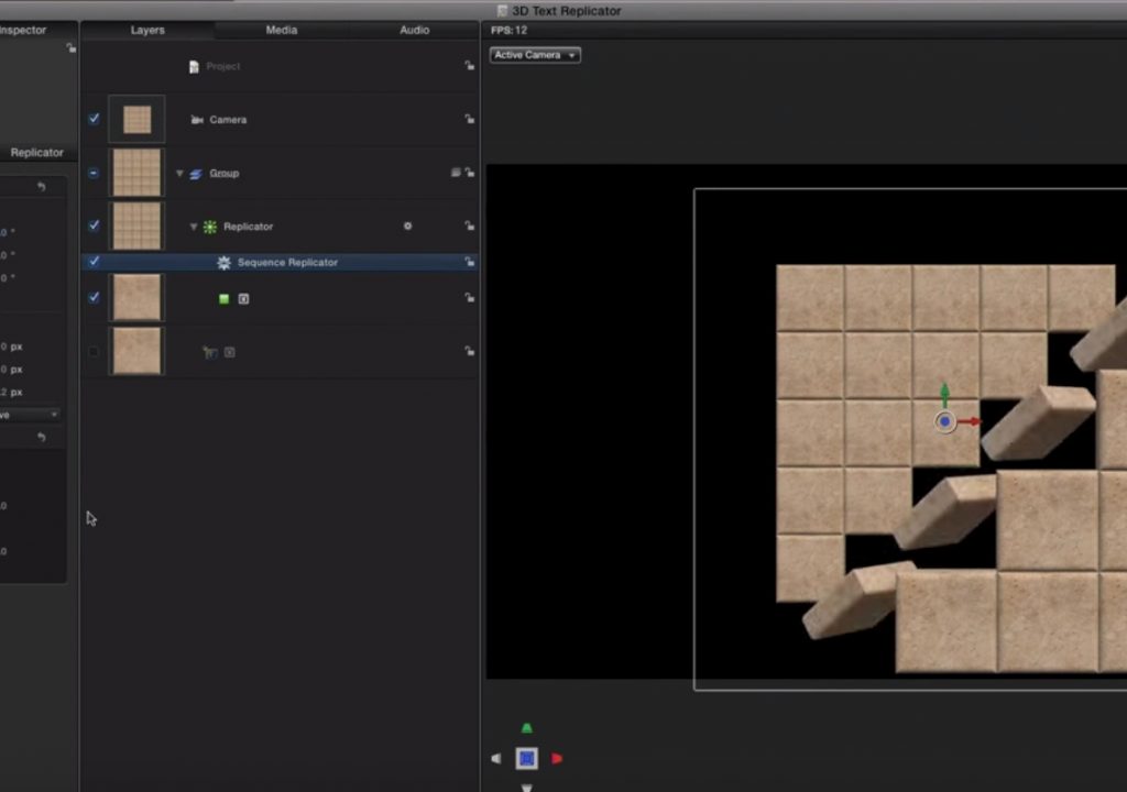 3D text & replicators in Motion 1