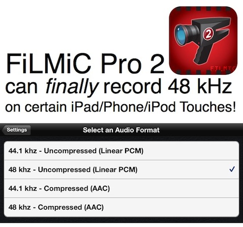 FiLMiC Pro 2 can finally record correct 48 kHz audio! 1