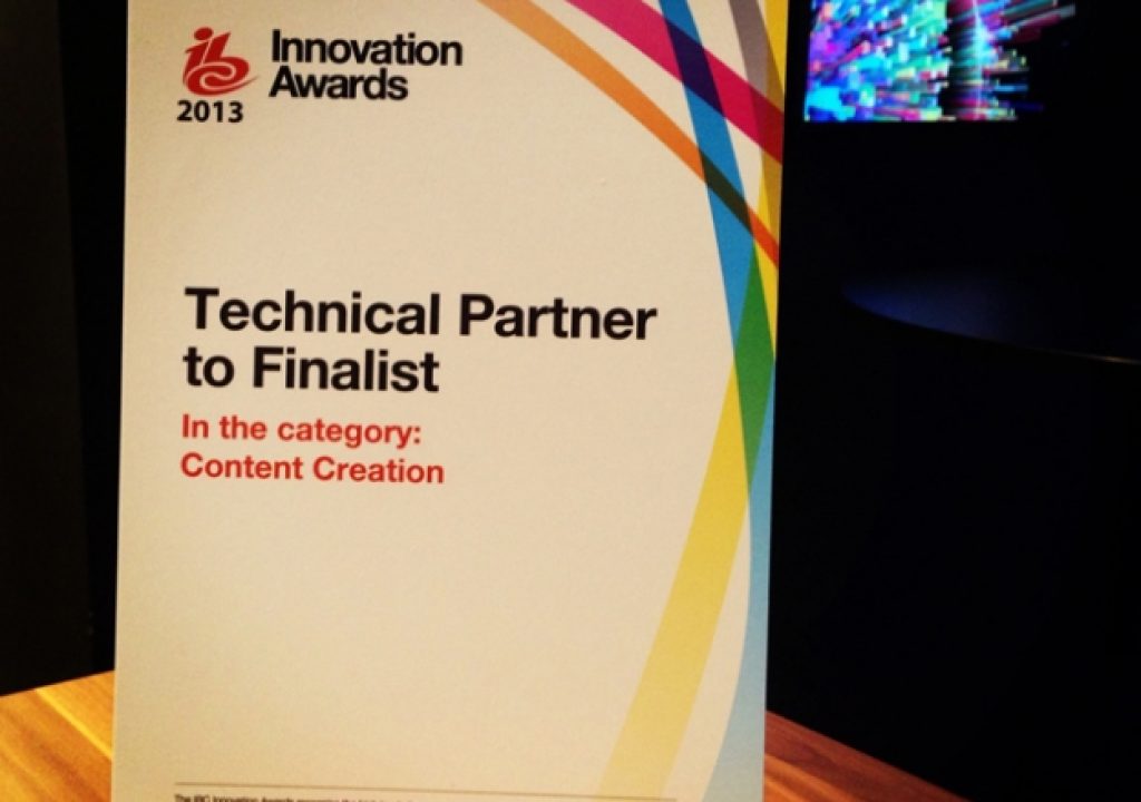 ITV finalist in IBC2013 Innovation Award for “ITV and Adobe Story” 5