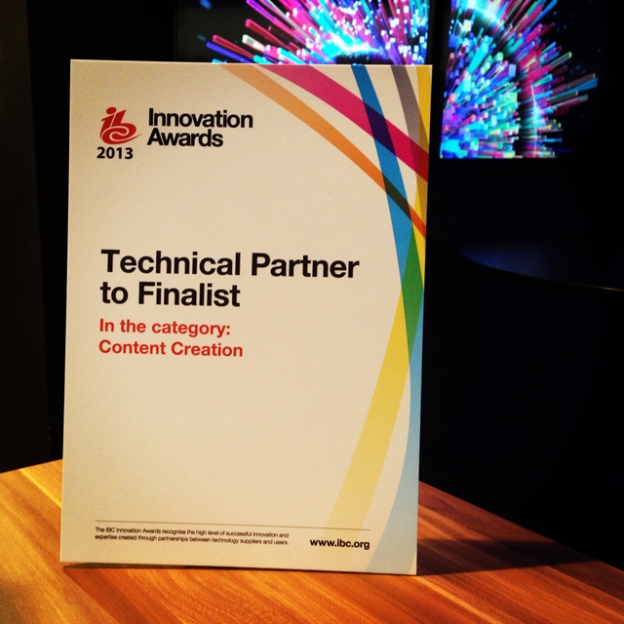 ITV finalist in IBC2013 Innovation Award for “ITV and Adobe Story” 13