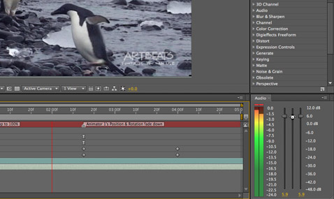 After Effects Apprentice Free Video: Managing Audio Levels 1