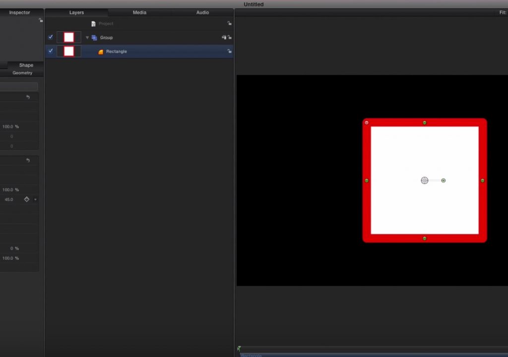 Publishing a shape from Motion to Final Cut Pro X 1