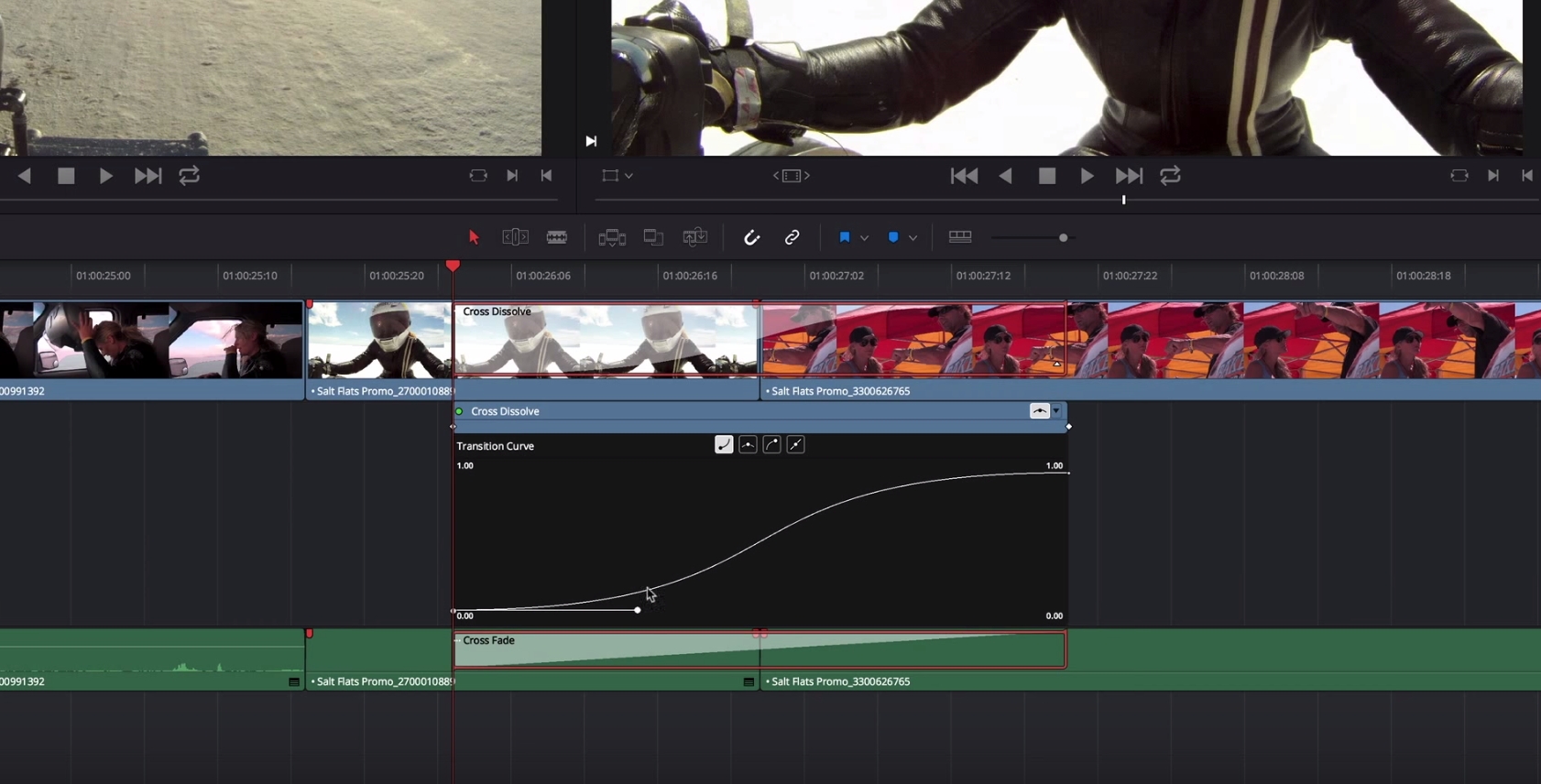 Using the Transition Curves Editor in Resolve 24