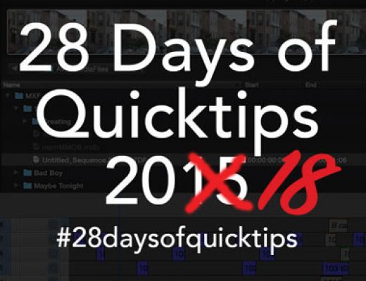 Day 26 #28daysofQuickTips 2018 – Round-tripping just a few shots from Resolve 31