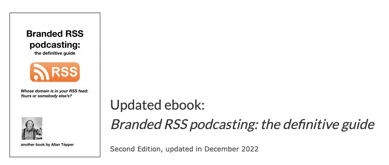 Updated ebook: <em>Branded RSS Podcasting: the definitive guide</em> 1