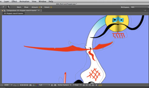 After Effects Apprentice Free Video: The Puppet Starch Tool 1