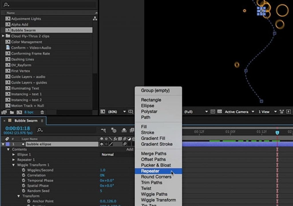 After Effects Hidden Gems Weekly: Swarming Shapes 1