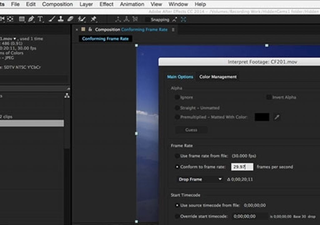 After Effects Hidden Gems: Conform Frame Rate 1