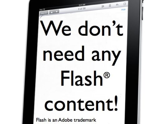 T&copy;pper is glad that the iPad doesn't support Flash 2