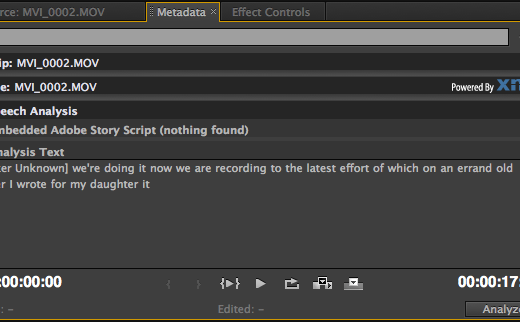 Adobe's Speech Analysis is still chugging along in Premiere Pro CS5.5 15