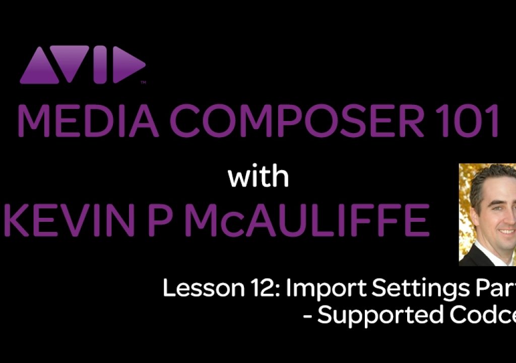 Media Composer 101 - Lesson 12 - Import Settings Part 1 - Supported Codecs 1