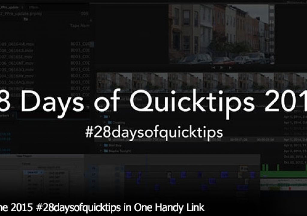 Day 29 #28daysofquicktips - A Batch of Media Composer & FCPX tips from Jesús 1
