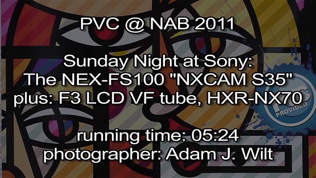 NAB 2011 Video - Sunday Night at Sony 3