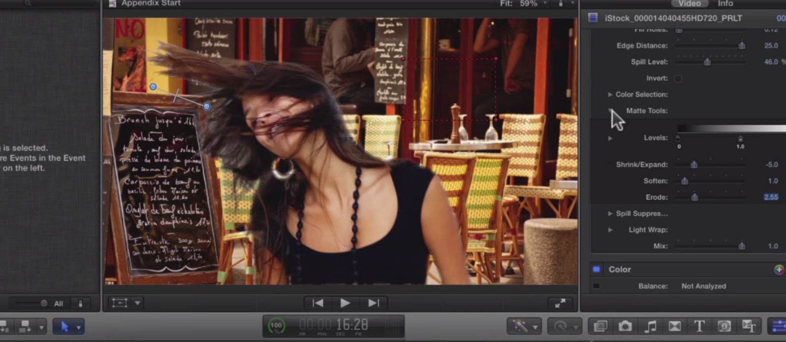 Pulling a difficult key in Final Cut Pro X 7