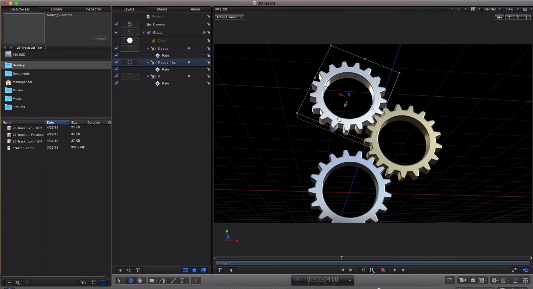 Creating Fonts for 3D in FCP X and Motion with Glyphter 4