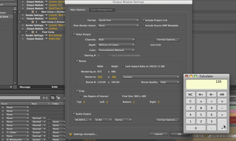 After Effects Apprentice Free Video: Rendering a 4:3 Center Cut Movie from a 16:9 Composition 1