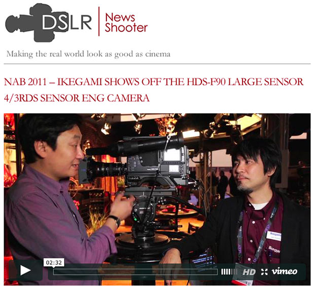 NAB 2011 - Ikegami's HDS-F90 LSS 4/3" Camcorder 3