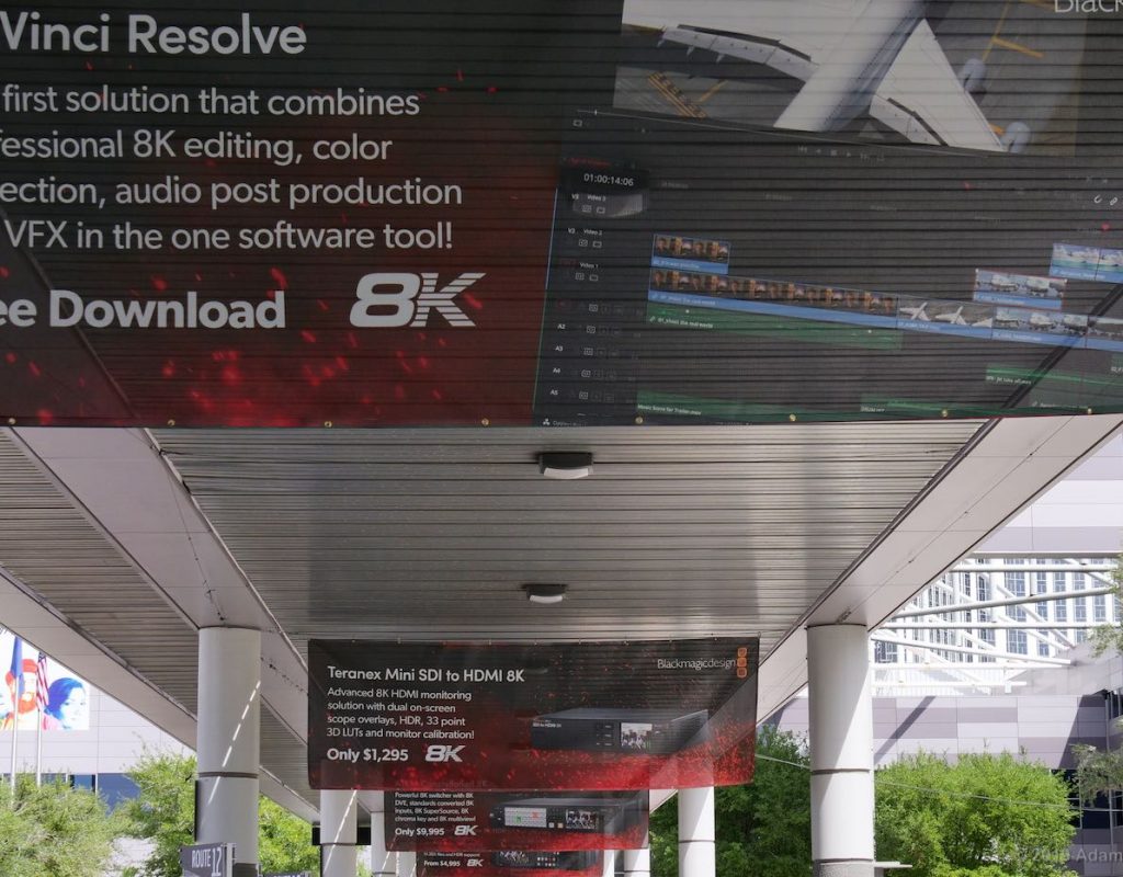 Blackmagic banners at NAB 2019
