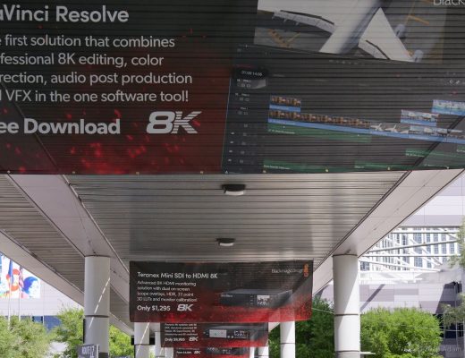 Blackmagic banners at NAB 2019
