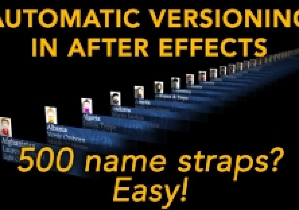 Automatic versioning in After Effects 1