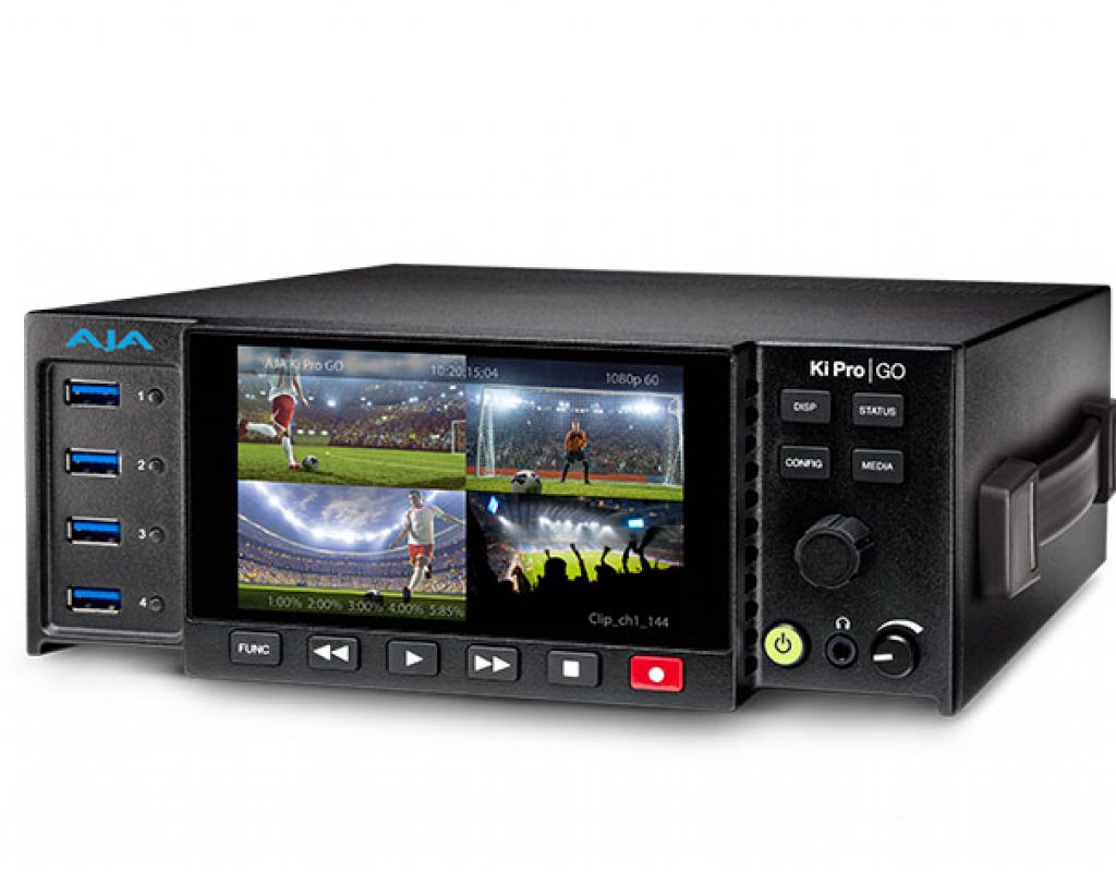 AJA Ki Pro GO, a standalone multi-channel H.264 recorder/player