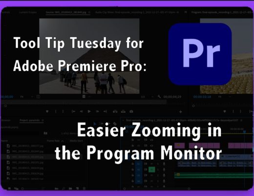 Title of article: Easier zooming in the program monitor