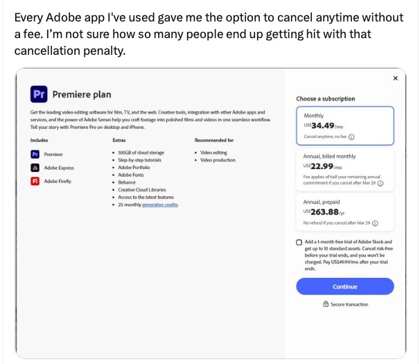 From the DOJ: Adobe Agrees to $150 Million Settlement and Injunction to Resolve Alleged Violations of the Restore Online Shoppers’ Confidence Act 7
