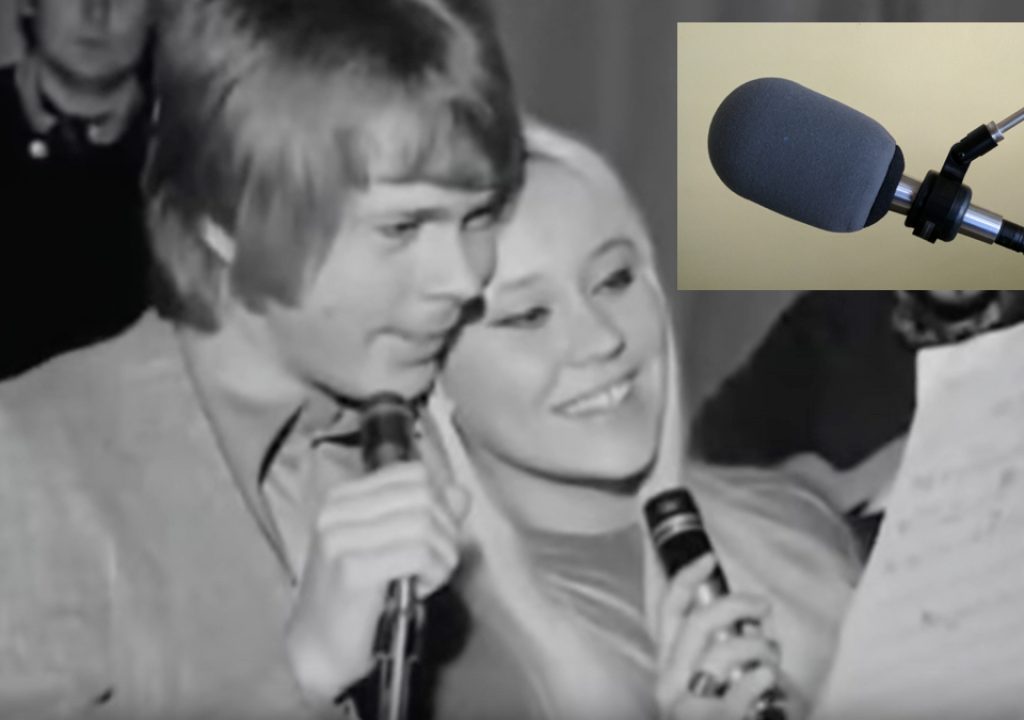 Shure 545 mic with Agnetha Fältskog of the Swedish palindromic ABBA group
