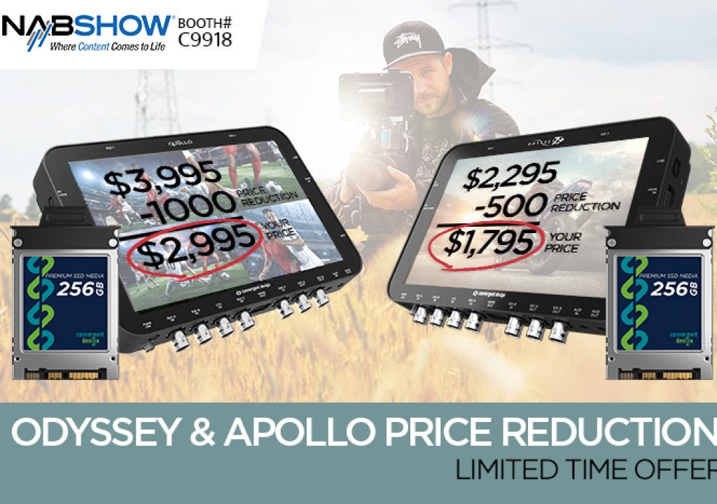 NAB specials on Apollo, Odyssey7Q+ monitor/recorders 1