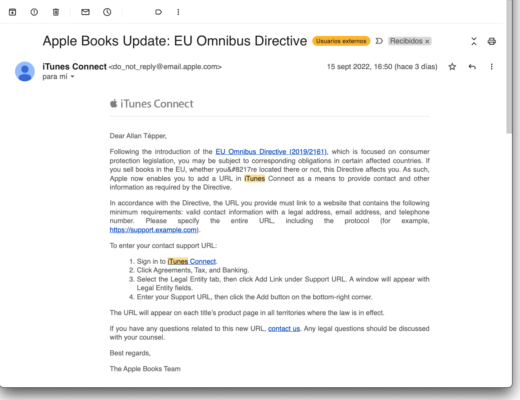 Apple shocks authors/content producers with new website requirements to continue selling in Europe 30