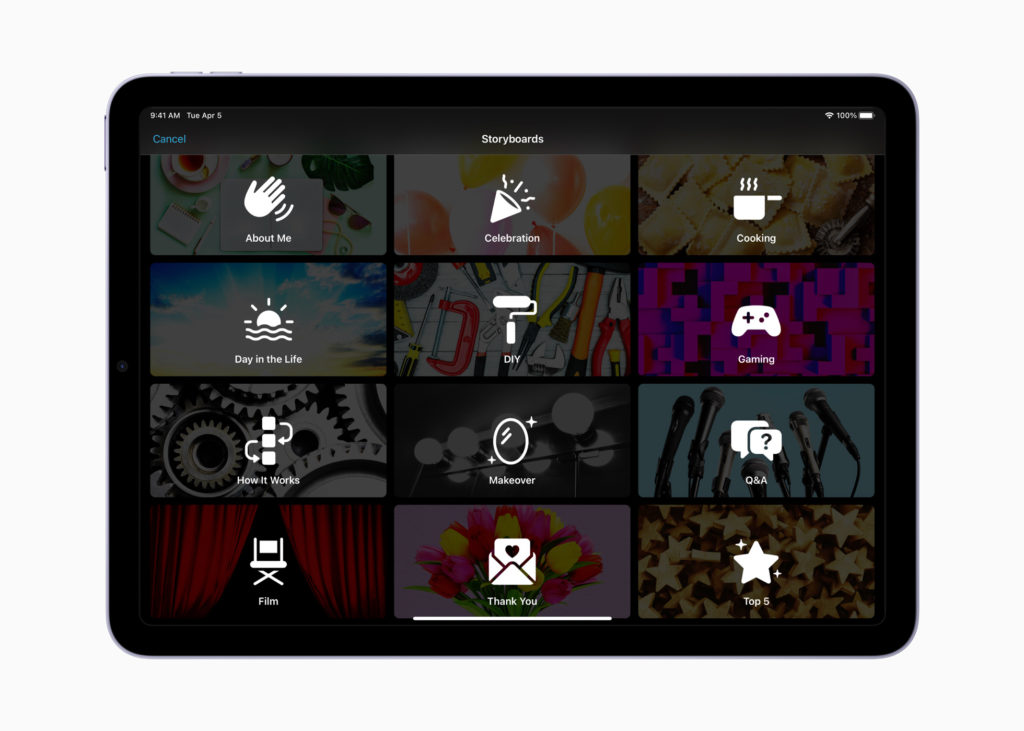 iMovie 3.0 storyboard