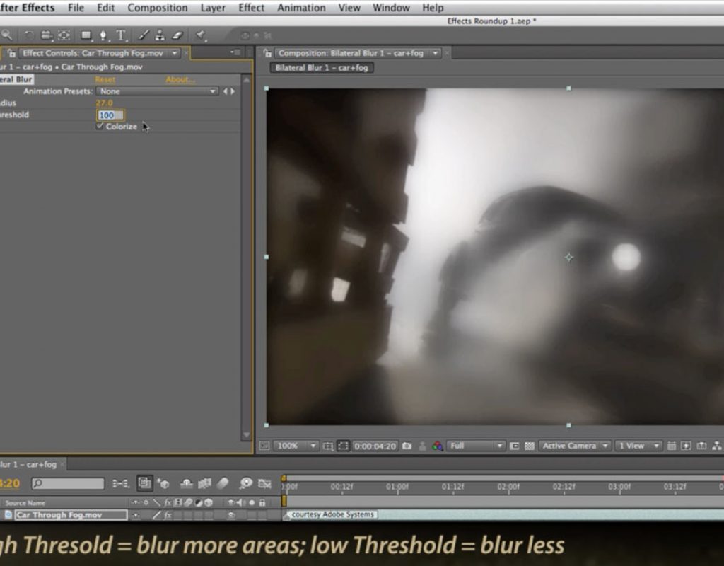 Adobe After Effects Bilateral Blur effect