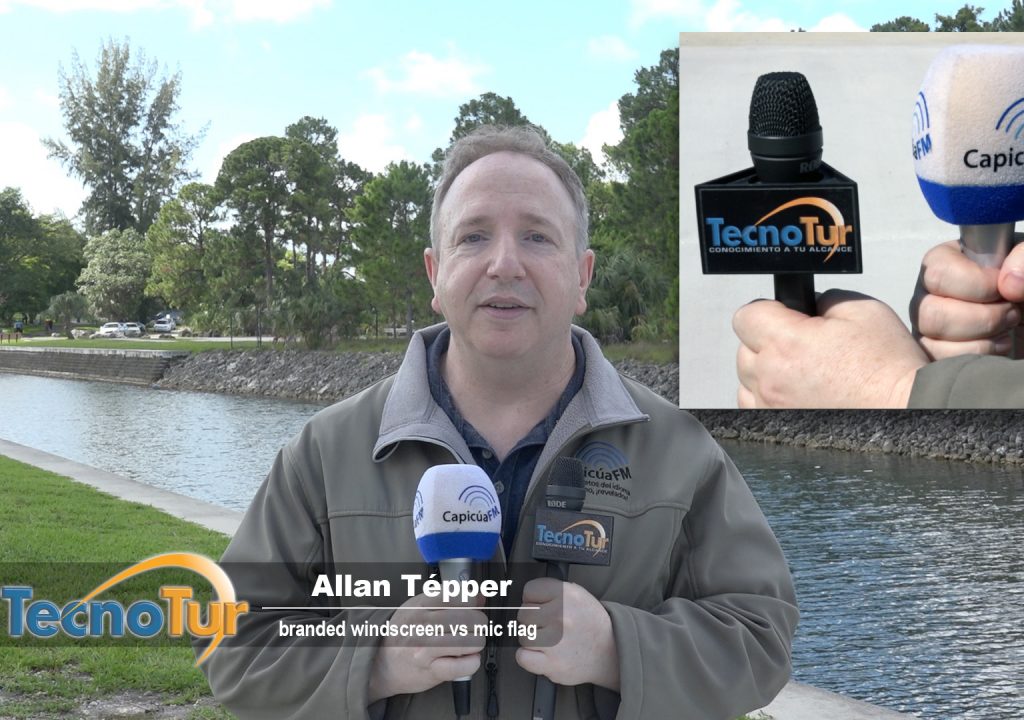 Branded windscreen vs mic flag: let’s compare 3