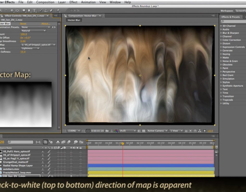 Adobe After Effects CC Vector Blur effect