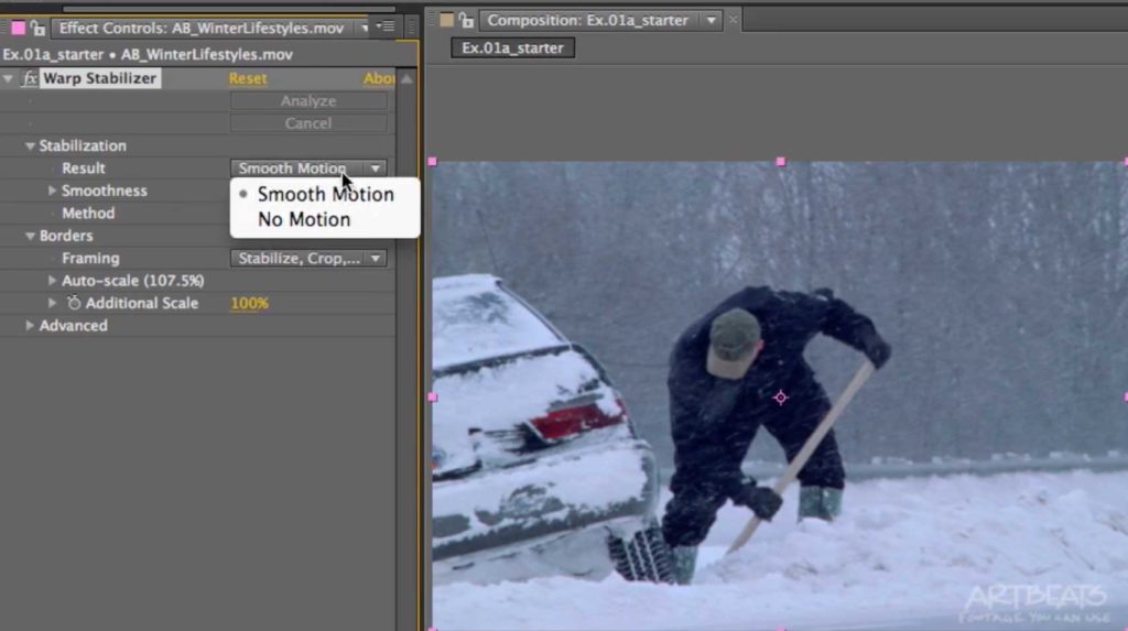 After Effects Classic Course: Warp Stabilizer 1