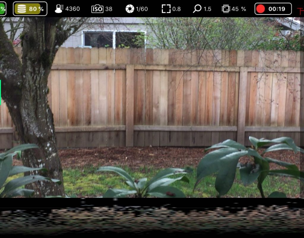 CTPro's camera, zoomed halfway, in record.