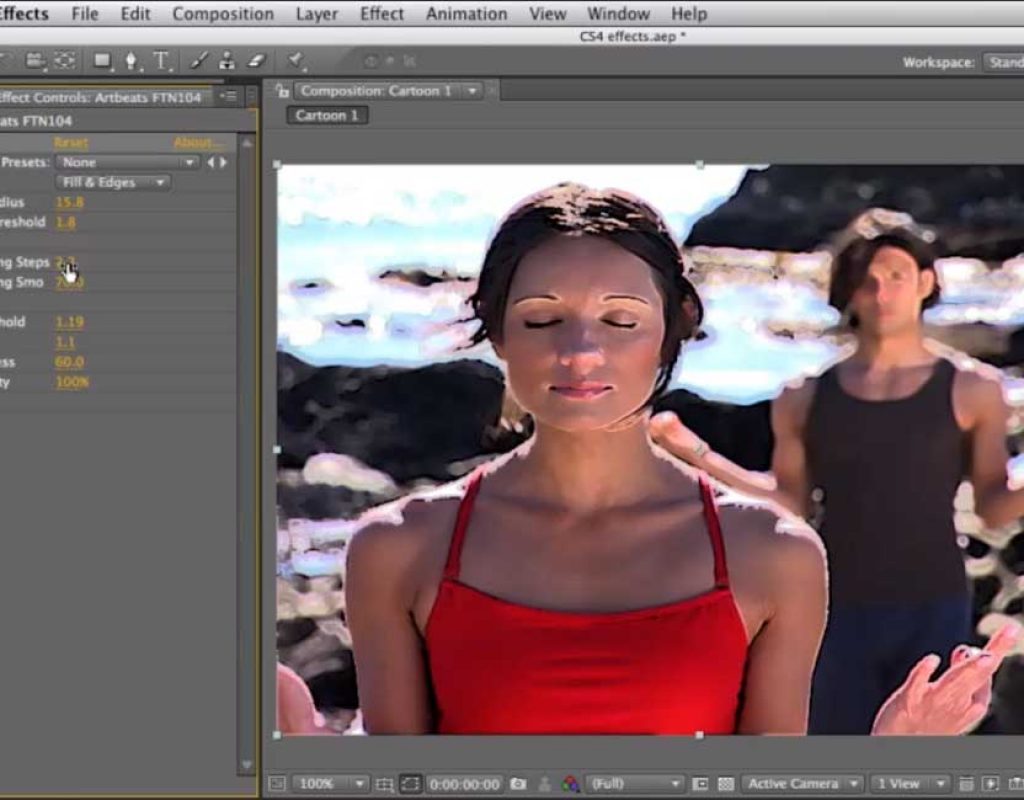An application of the After Effects Cartoon Effect